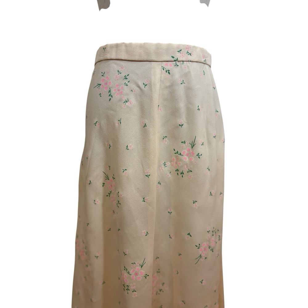 Vtg 70s Maxi Skirt Floral‎ Cottagecore Praire Boho Soft Girl Coquette - Picture 2 of 7